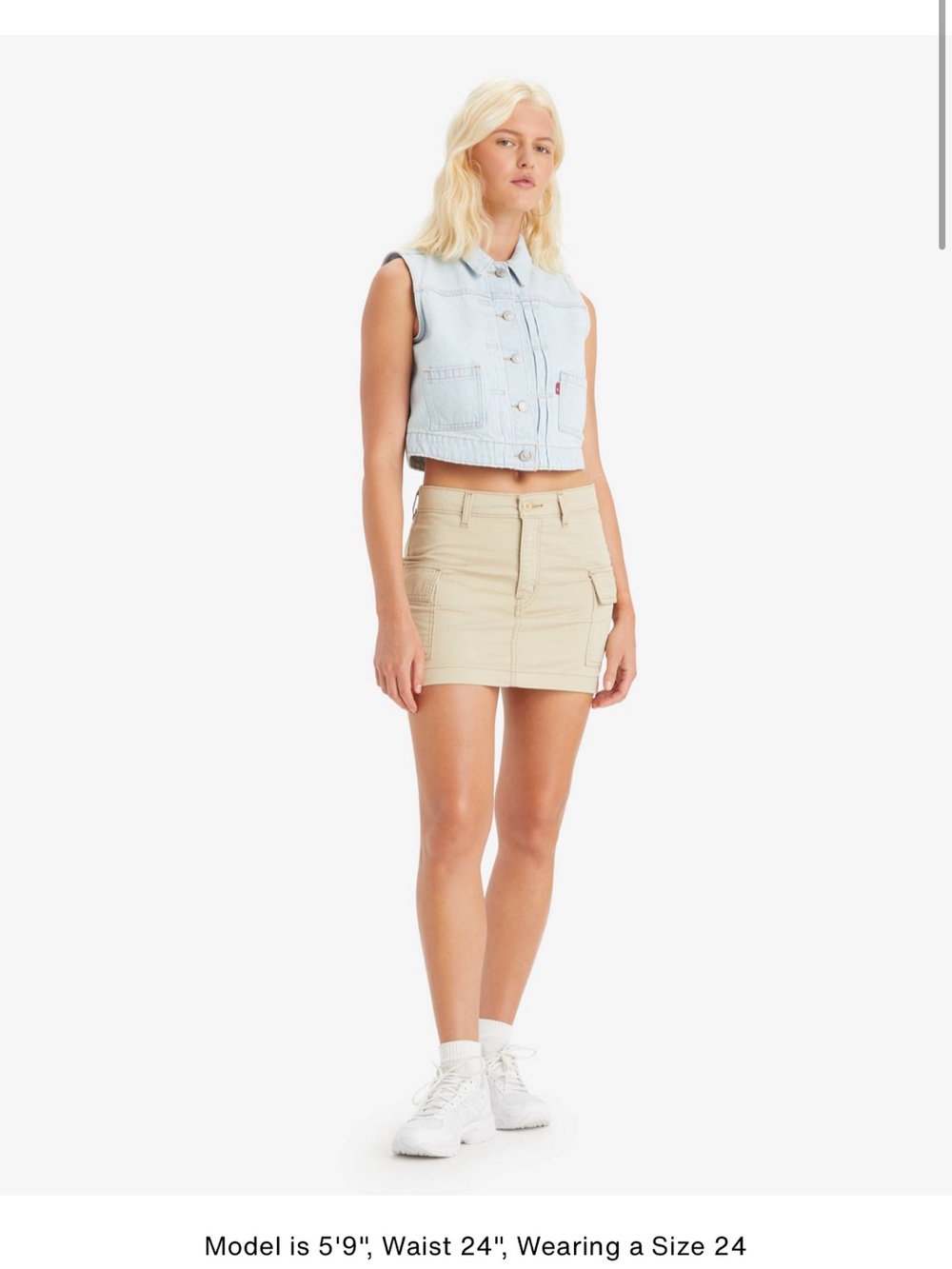 Levi's Beige '94 Cargo Mini Skirt